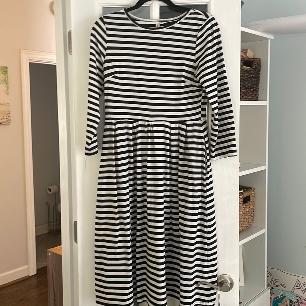 Journeys Black and White striped dress